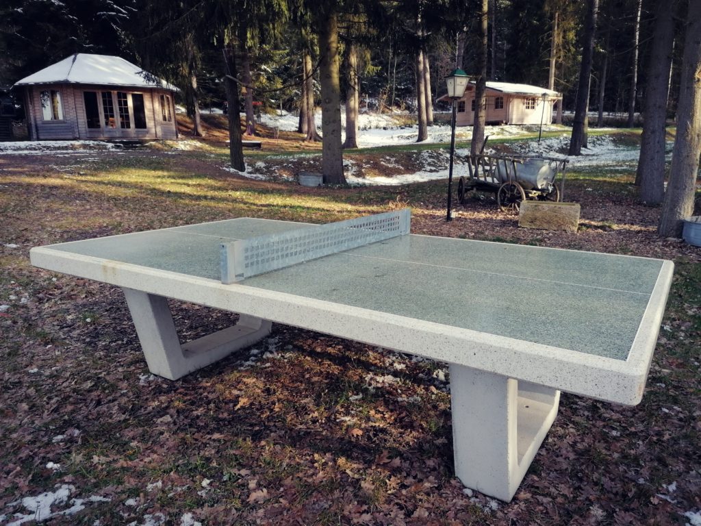 Tischtennisplatte im Scheunendorf